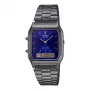 CASIO AQ-230GG-2A Unisex Analog-Digital Quartz Watch, 38.8mm, Gunmetal Grey Stainless Steel Band, Blue Dial