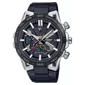 CASIO EQB-2000DC-1AER Edifice Bluetooth Tough Solar vīriešu pulkstenis 55.6mm Melns