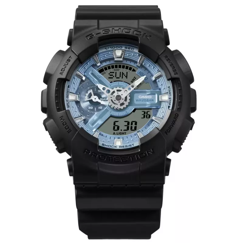 Casio G-Shock GA-110CD-1A2ER 200m Melns Sporta Pulkstenis