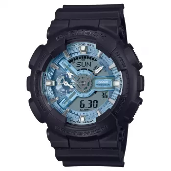 Casio G-Shock GA-110CD-1A2ER 200m Melns Sporta Pulkstenis