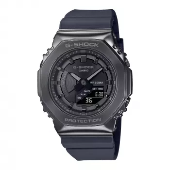 CASIO G-SHOCK GMS2100B8AER Sieviešu analogi-digitālais pulkstenis, 40,4 mm, pelēka sveķu josla