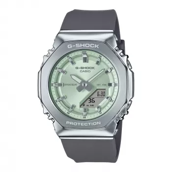 CASIO G-SHOCK Sieviešu GM-S2110-3AER Analogā-digitālā rokas pulkstenis 42,9mm Zaļš sveķi/nerūsējošais tērauds