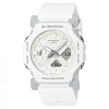 CASIO GA-2300-7AER Sieviešu analogi-digitālais pulkstenis, 42,9 mm, balts sveķis
