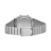 CASIO LA670WES-4AEF Sieviešu digitālais pulkstenis - rozā zelta ciparnīca, sudraba korpuss un aproce, 24 mm