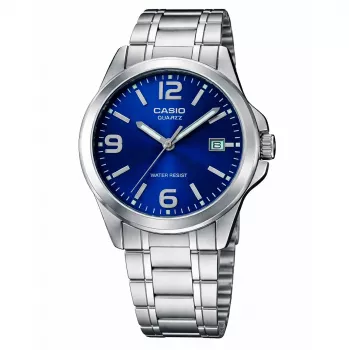 CASIO LTP-1215A-2A Sieviešu analogais kvarca pulkstenis 28mm zils ciparnīca nerūsējošais tērauds