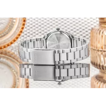 CASIO LTP1302PD7A1V Unisex Analogais kvarca pulkstenis, sudraba nerūsējošais tērauds, 34.5 x 30.2 x 8.7 mm