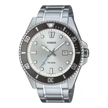 CASIO MDV107D7AVDF Vīriešu niršanas pulkstenis 44,2 mm Nerūsējošais tērauds Balts ciparnīca