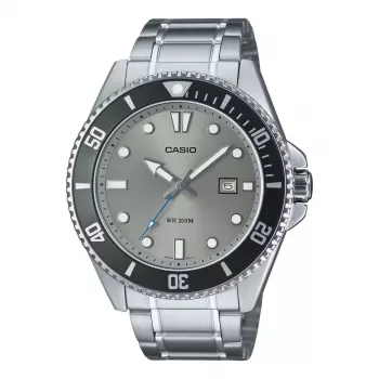 CASIO MDV107D8AVDF Vīriešu analogais kvarca pulkstenis, 49,5mm nerūsējošais tērauds, melns ciparnīca