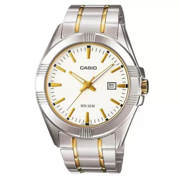 CASIO Vīriešu analogais kvarca pulkstenis MTP-1308SG-7A Nerūsējošais tērauds divkrāsu 43.5mm