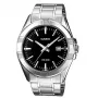 CASIO Vīriešu analogais pulkstenis MTP-1308D-1A Nerūsējošā tērauda aproce 43.8mm Melns ciparnīca