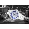CASIO MRW200HC7B2VD Vīriešu analogais kvarca pulkstenis ar datuma un dienas rādījumu, 100m ūdensizturība, sveķu josla, balts ciparnīca, zils/sarkans rāmis