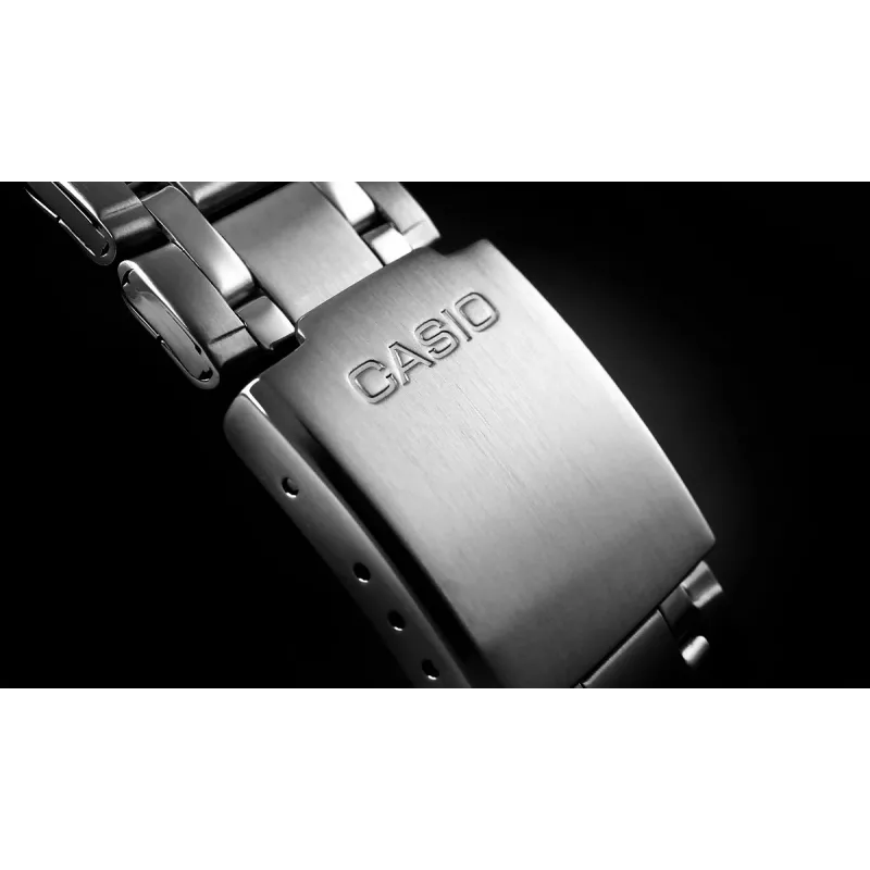 Casio MTP-1314D-2AVEF Vīriešu analogais kvarca pulkstenis, zils ciparnīca, nerūsējošā tērauda aproce, 50m ūdensizturība