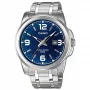Casio MTP-1314D-2AVEF Vīriešu analogais kvarca pulkstenis, zils ciparnīca, nerūsējošā tērauda aproce, 50m ūdensizturība