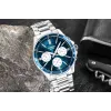 Casio MTP-1374D-2A3 Vīriešu analogais kvarca pulkstenis ar nerūsējošā tērauda rokassprādzi, zilu ciparnīcu, datumu un dienu, 50m ūdensizturība