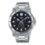 CASIO MTP-VD300D-1E Vīriešu analogais kvarca pulkstenis no nerūsējošā tērauda 45mm melns ciparnīca