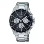 CASIO MTP1374D1A3VD Vīriešu analogais kvarca pulkstenis ar dienas-datuma displeju, nerūsējošā tērauda aproce, 47 mm korpuss