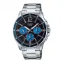 CASIO MTP1374D2AVDF Vīriešu analogais kvarca pulkstenis 43,5 mm Nerūsējošais tērauds Zils ciparnīca