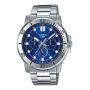 CASIO MTPVD300D2EUD Vīriešu analogais kvarca pulkstenis 45mm Nerūsējošais tērauds Zils ciparnīca