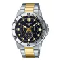 CASIO MTPVD300SG1EU Vīriešu analogais kvarca pulkstenis 45mm Nerūsējošais tērauds Divkrāsu sudrabs/zeltas