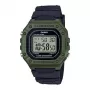 CASIO W-218H-3AVDF Digitalais kvarca pulkstenis - zaļa sveķu, 50m ūdensizturība, LED fona apgaismojums