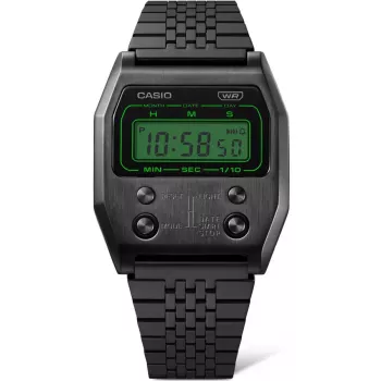 CASIO Sieviešu A1100B-1EF Digitālais Nerūsējošā Tērauda Pulkstenis 35mm