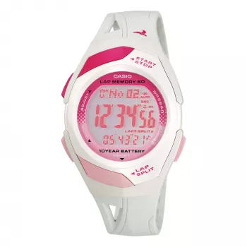 CASIO sieviešu digitālais kvarca pulkstenis STR-300-7EG 35.2mm sudraba sveķi