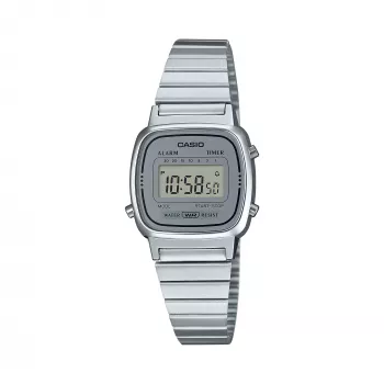 Casio sieviešu digitālais pulkstenis LA670WA-7 – 30mm sudraba nerūsējošais tērauds