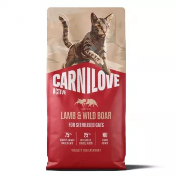 CAV CARNILOVE ACTIVE CAT LAMB & WILD BOAR STERILISED 2 kg