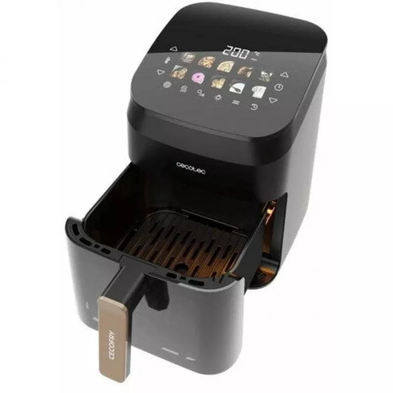 Cecotec Cecofry&Grill Smokin' 4500 Gaisa fritieris ar grilu un smēķētāju, 4,5 L, 1700 W, Melns