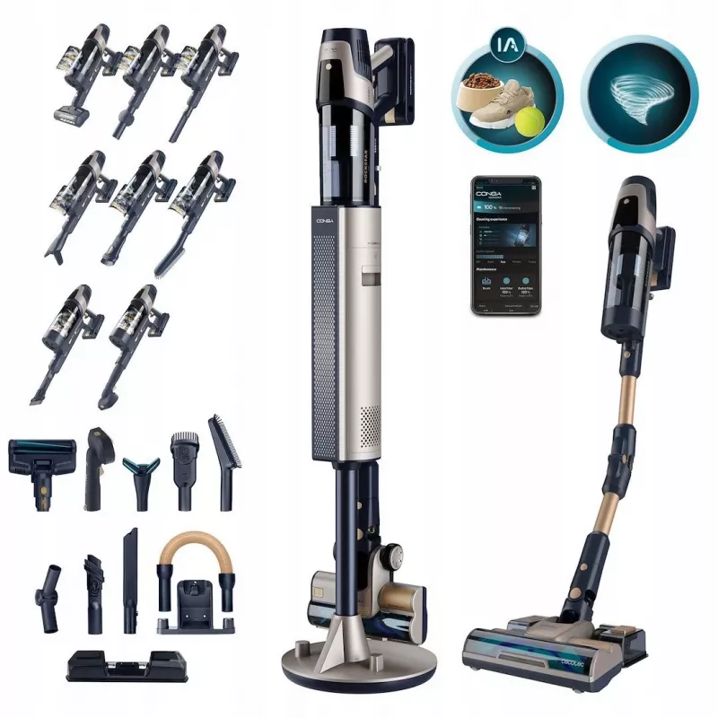 Cecotec Conga Rockstar 11500 Odyssey Station Connected IA Bezvadu Kāta Putekļsūcējs