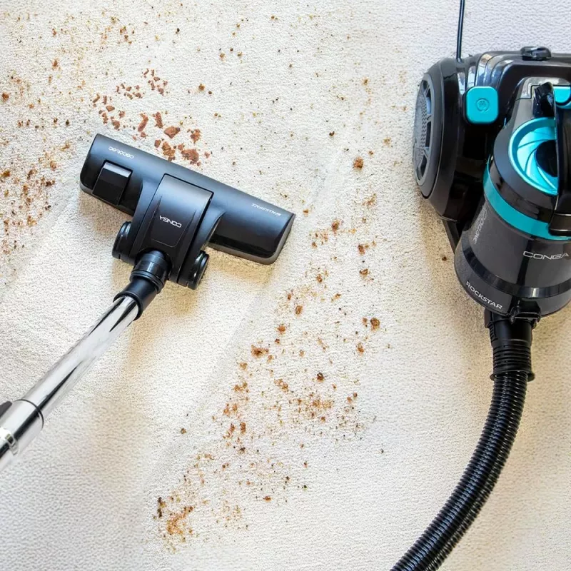 Cecotec Conga Rockstar Cyclonic Plus Bezputekļu Putekļsūcējs 800W 2L Melns