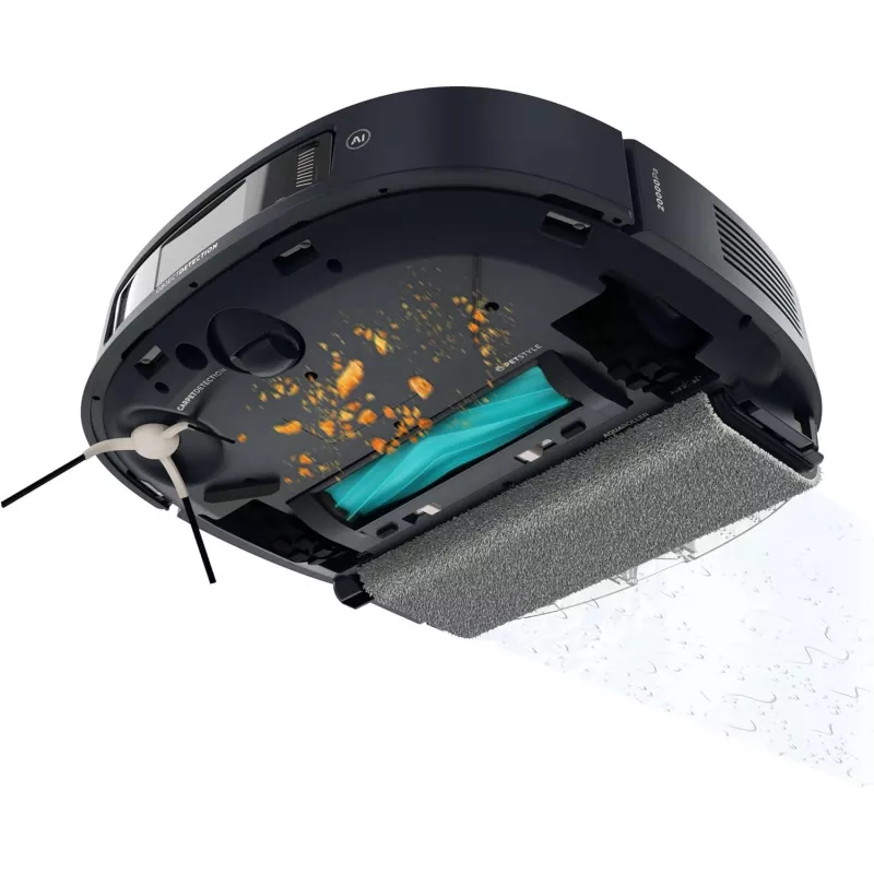 Cecotec Conga Z100 robotizētais putekļsūcējs, slapjā un sausā tīrīšana, 20000 Pa, 320 min darbības laiks, 5200 mAh, 3 L putekļu tvertne, melns