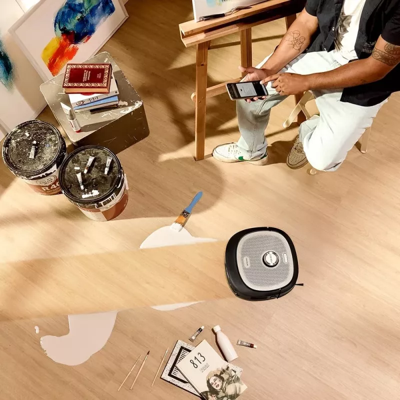 Cecotec Conga Z100 robotizētais putekļsūcējs, slapjā un sausā tīrīšana, 20000 Pa, 320 min darbības laiks, 5200 mAh, 3 L putekļu tvertne, melns