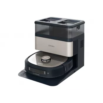 Cecotec Conga Z100 robotizētais putekļsūcējs, slapjā un sausā tīrīšana, 20000 Pa, 320 min darbības laiks, 5200 mAh, 3 L putekļu tvertne, melns