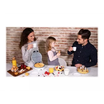 Cecotec Fun Gofrestone 3in1 Vafeļu gatavotājs | 700 W | 3 maināmas plāksnes vafelēm, smalkmaizītēm, donutiem | Nepiedegošs Gofrestone pārklājums | Balts