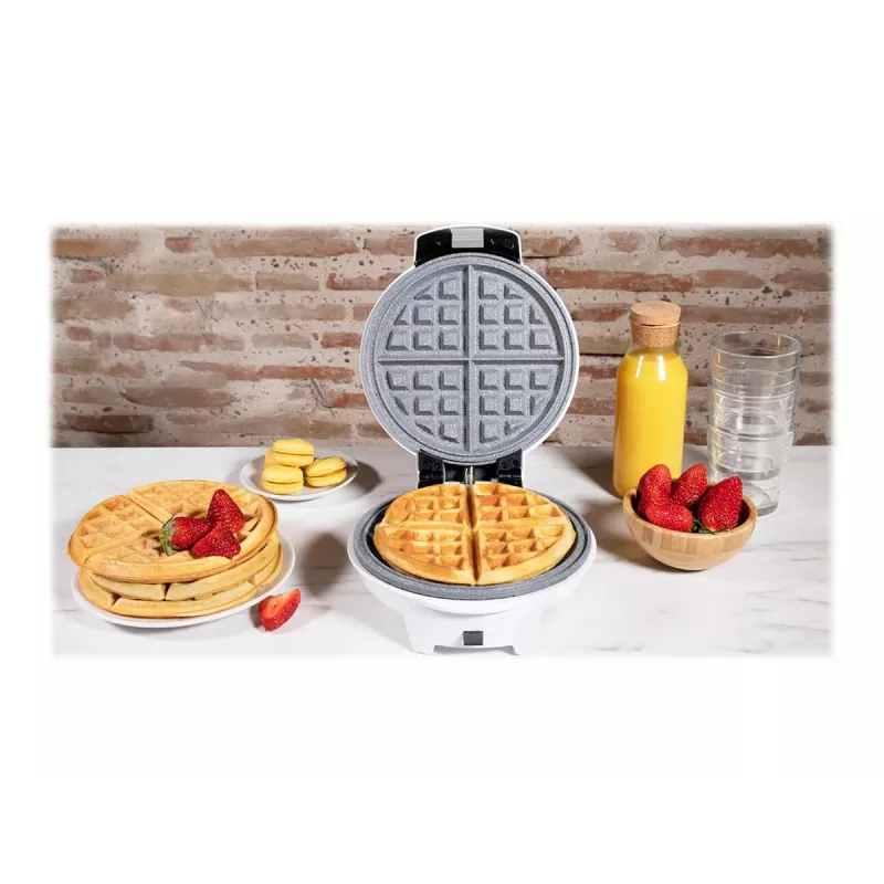 Cecotec Fun Gofrestone 3in1 Vafeļu gatavotājs | 700 W | 3 maināmas plāksnes vafelēm, smalkmaizītēm, donutiem | Nepiedegošs Gofrestone pārklājums | Balts