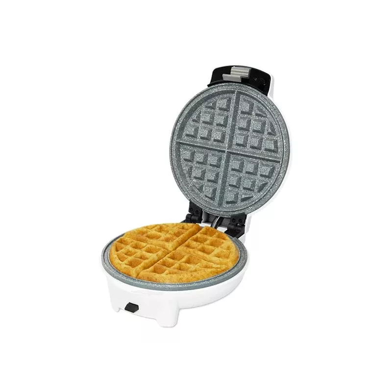 Cecotec Fun Gofrestone 3in1 Vafeļu gatavotājs | 700 W | 3 maināmas plāksnes vafelēm, smalkmaizītēm, donutiem | Nepiedegošs Gofrestone pārklājums | Balts