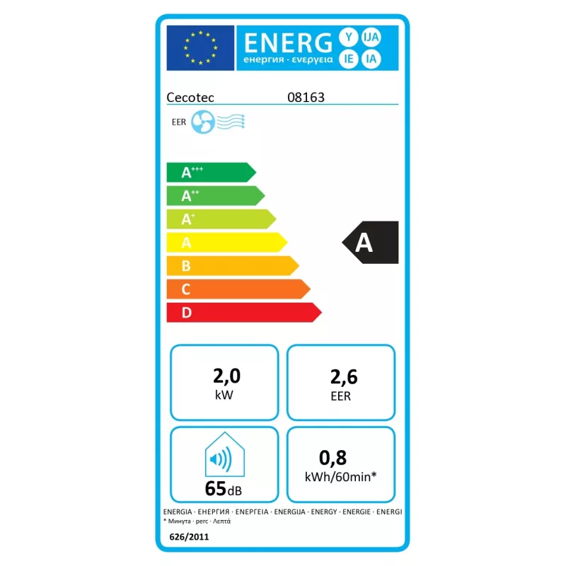 Cecotec Pārnēsājamais gaisa kondicionieris ForceClima 7550 Style Connected, 7000 BTU/h, Balts, Wi-Fi, Tālvadības pults