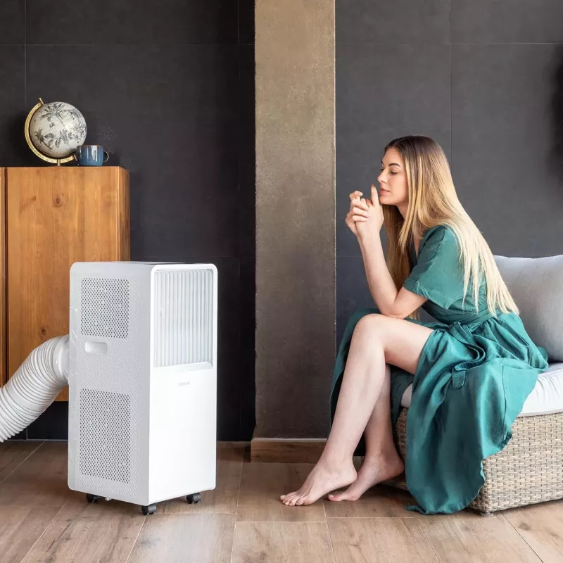 Cecotec Pārnēsājamais gaisa kondicionieris ForceClima 7550 Style Connected, 7000 BTU/h, Balts, Wi-Fi, Tālvadības pults
