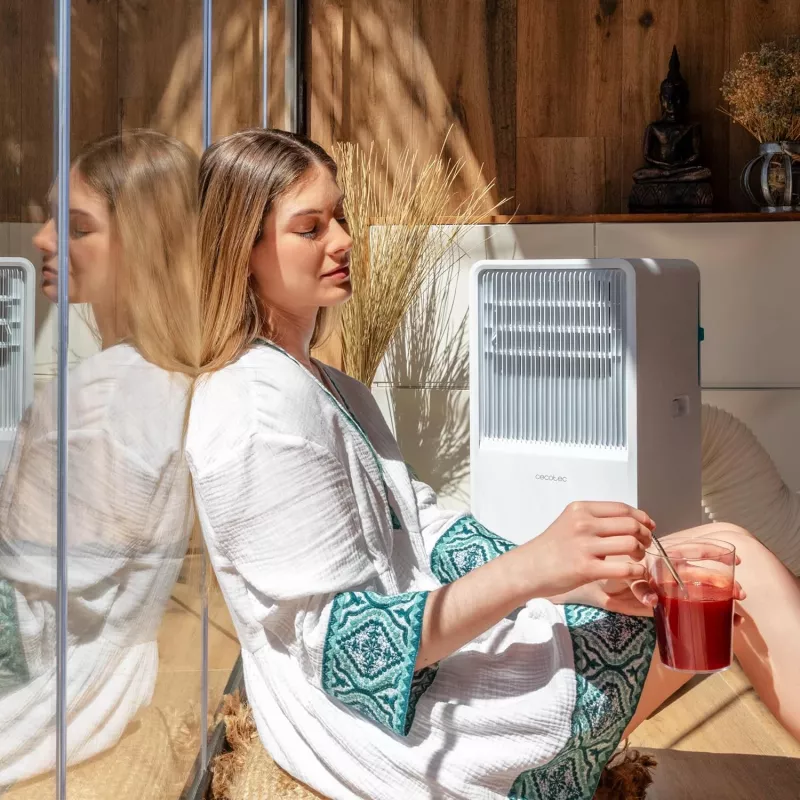 Cecotec Pārnēsājamais gaisa kondicionieris ForceClima 7550 Style Connected, 7000 BTU/h, Balts, Wi-Fi, Tālvadības pults
