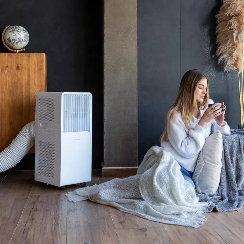 Cecotec Pārnēsājamais gaisa kondicionieris ForceClima 7550 Style Connected, 7000 BTU/h, Balts, Wi-Fi, Tālvadības pults