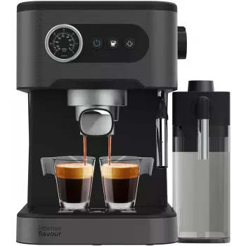 Cecotec Power Espresso 20 Pro Latte kafijas automāts, 20 bāru sūkņa spiediens, iebūvēts piena putotājs, pusautomātisks, melns, 1350 W