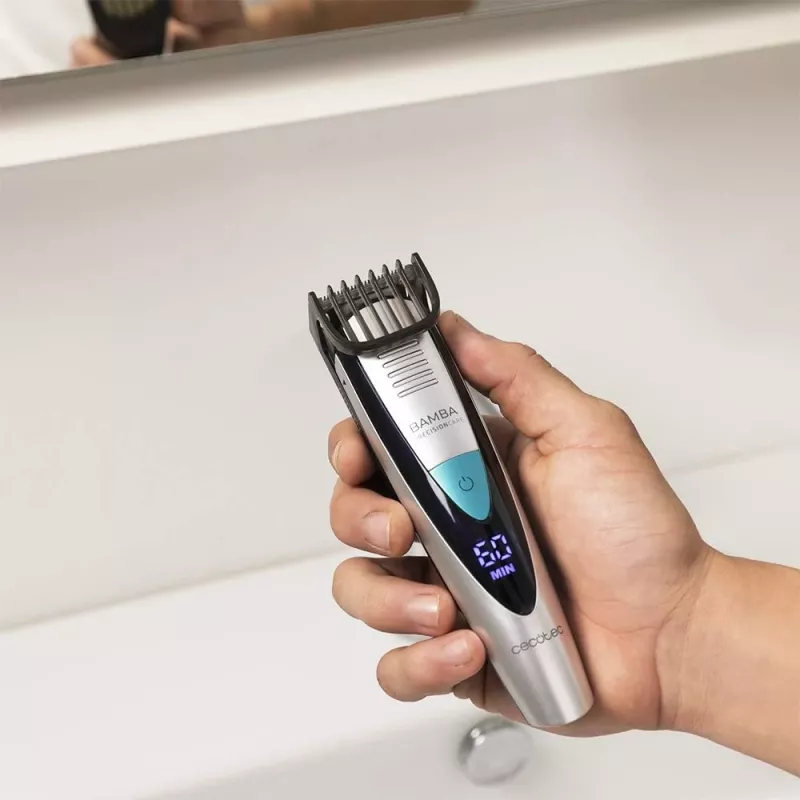 Cecotec PrecisionCare Pro 5-in-1 Cordless Wet & Dry Trimmer, 13 Length Steps, Black/Silver