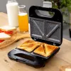 CECOTEC Rock'nToast Classic+ Sviestmaižu gatavotājs (nerūsējošais tērauds/melns, 800 W, 2 personām)