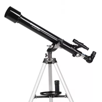 Celestron PowerSeeker 60 AZ Teleskops - 60 mm apertūra, 700 mm fokusa attālums, refraktors, altazimutālais stiprinājums, alumīnija statīvs