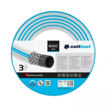 CELLFAST 10-421 PLUS 30 m 1/2 collas 3 slāņu PVC dārza šļūtene zem zemes Blue/White