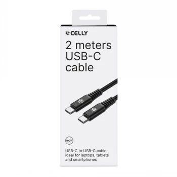 CELLY USB-C uz USB-C kabelis 100W Power Delivery