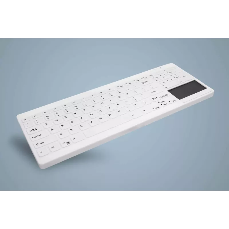 CHERRY Active Key MedicalKey AK-C7412 Vadu USB tastatūra Vācu QWERTZ izkārtojums Balta Dezinficējama IP68