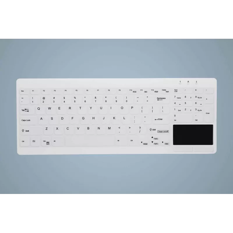 CHERRY Active Key MedicalKey AK-C7412 Vadu USB tastatūra Vācu QWERTZ izkārtojums Balta Dezinficējama IP68