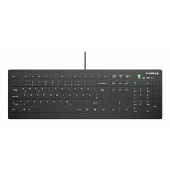 CHERRY Contour Design Active Key AK-C8112 pilna izmēra vadu USB tastatūra, šķērsslēdzis, QWERTZ izkārtojums, melna